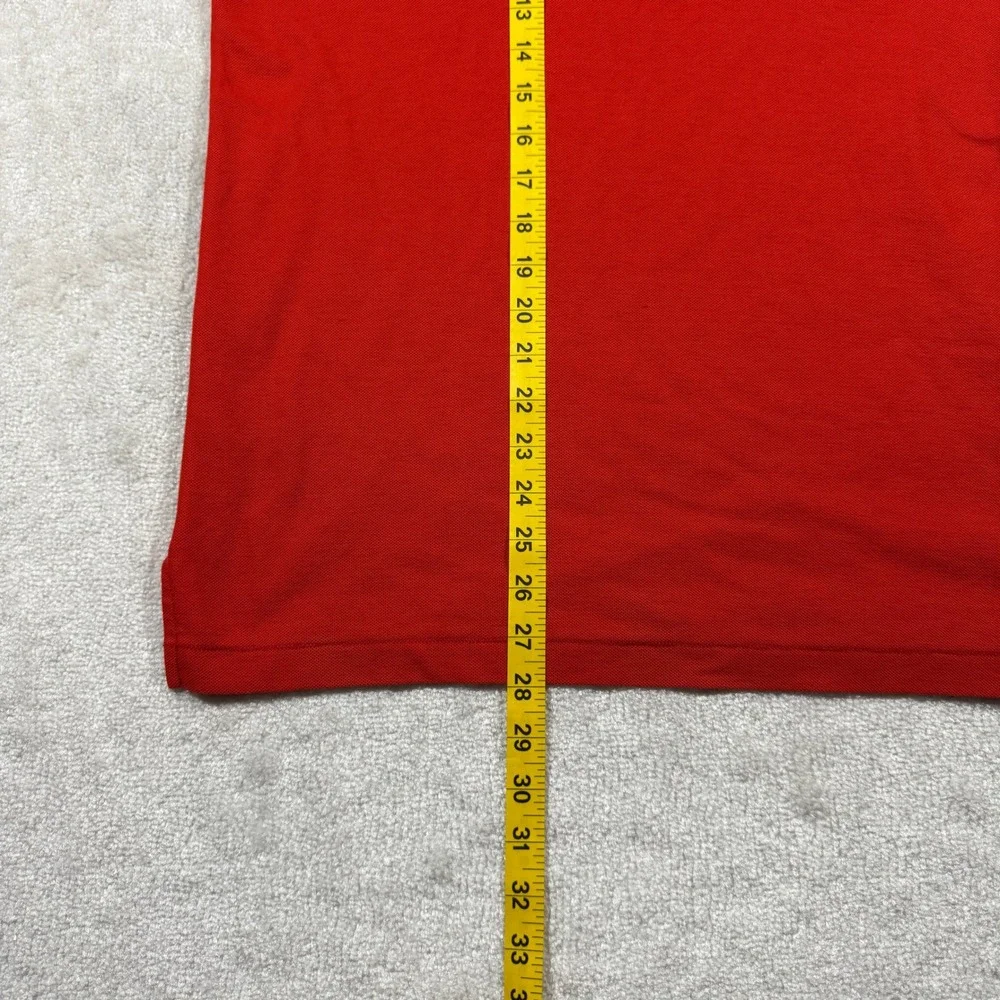 Polo Ralph Lauren Shirt Mens L Red Pocket Polo Vintage Made in USA Cotton Pique